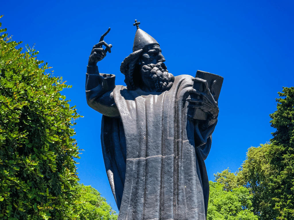 The Grgur Ninski statue in Split, Croatia.