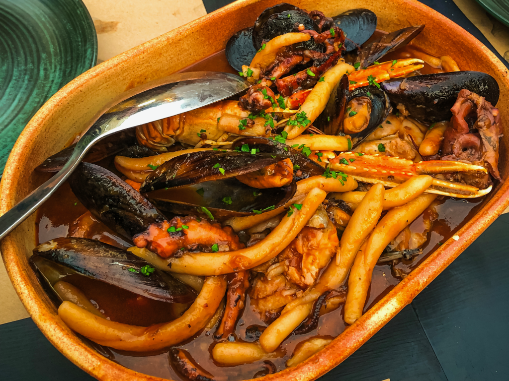 Local cuisine in Split, Croatia.