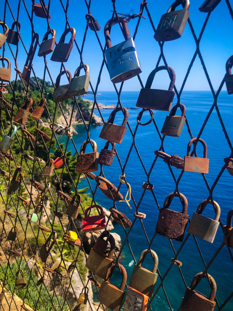 The love lock wall in Dubrovnik, Croatia.