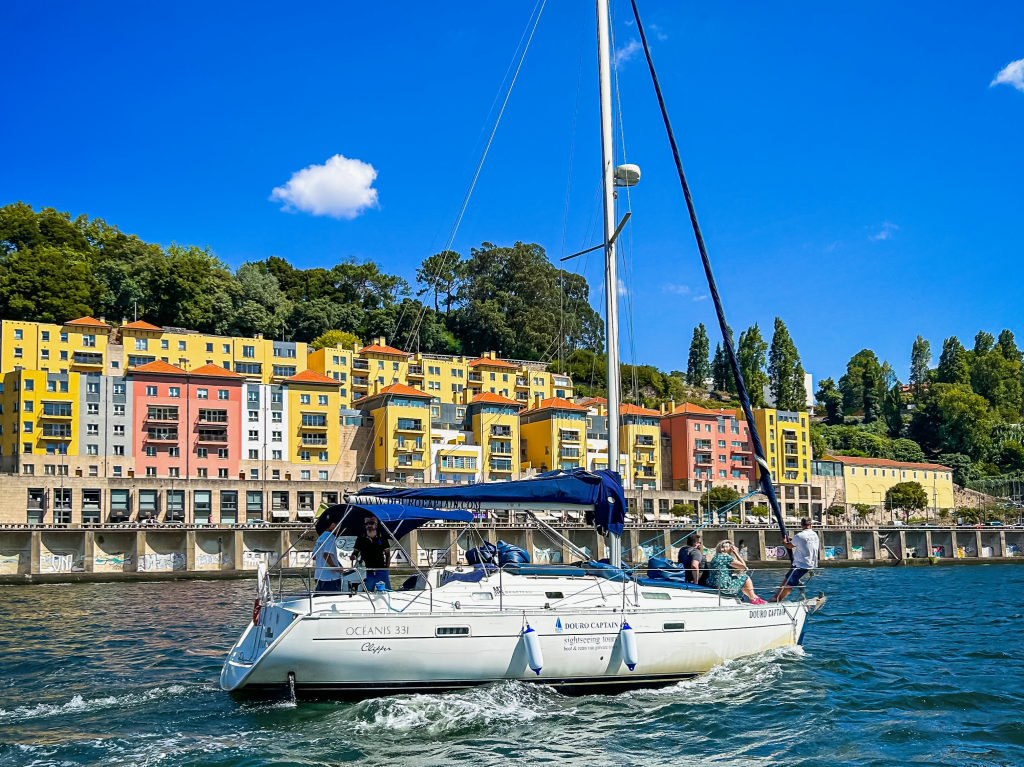 Douro river boat ride in Porto, Portugal.
