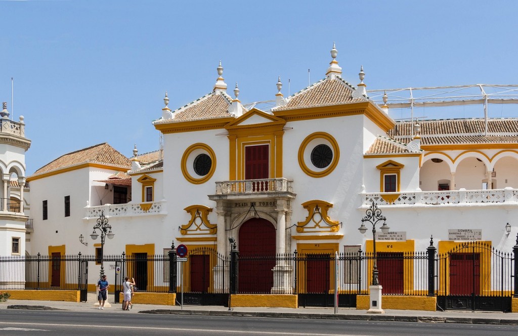 Plaza de Toros, the oldest bullring in Seville, Spain.