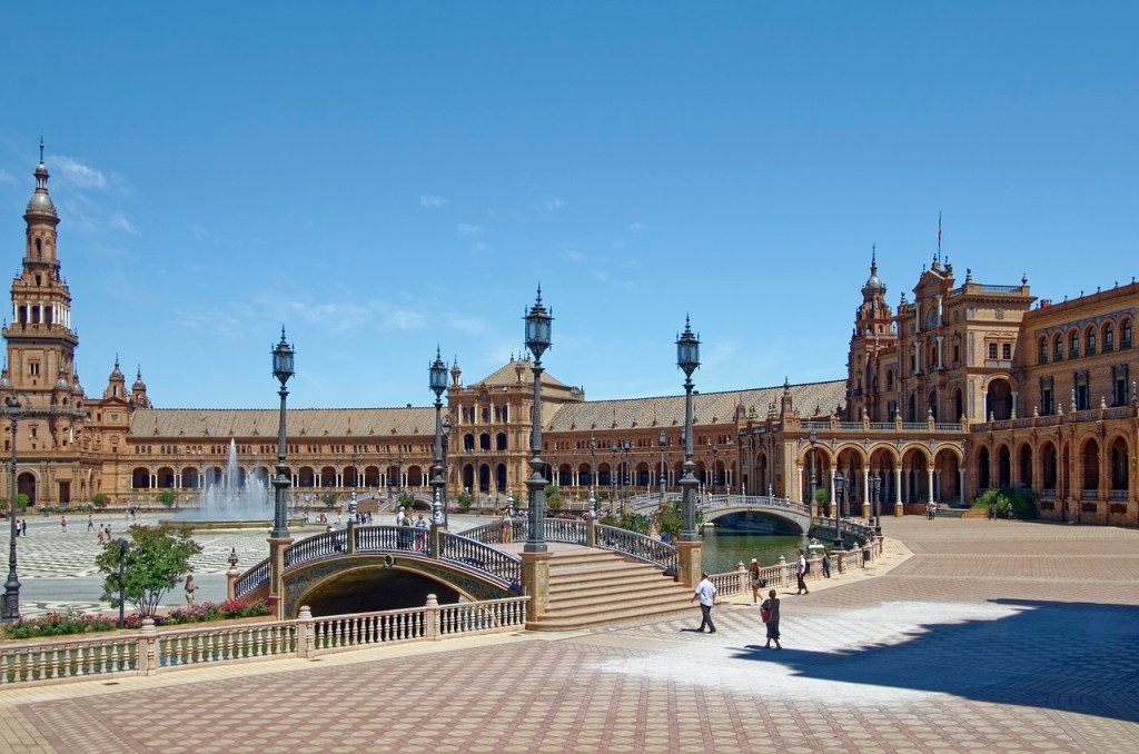 Plaza de España in Seville, Spain.